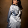 Sexy Blue Gray Silk Satin - Image 16
