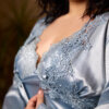 Sexy Blue Gray Silk Satin - Image 2