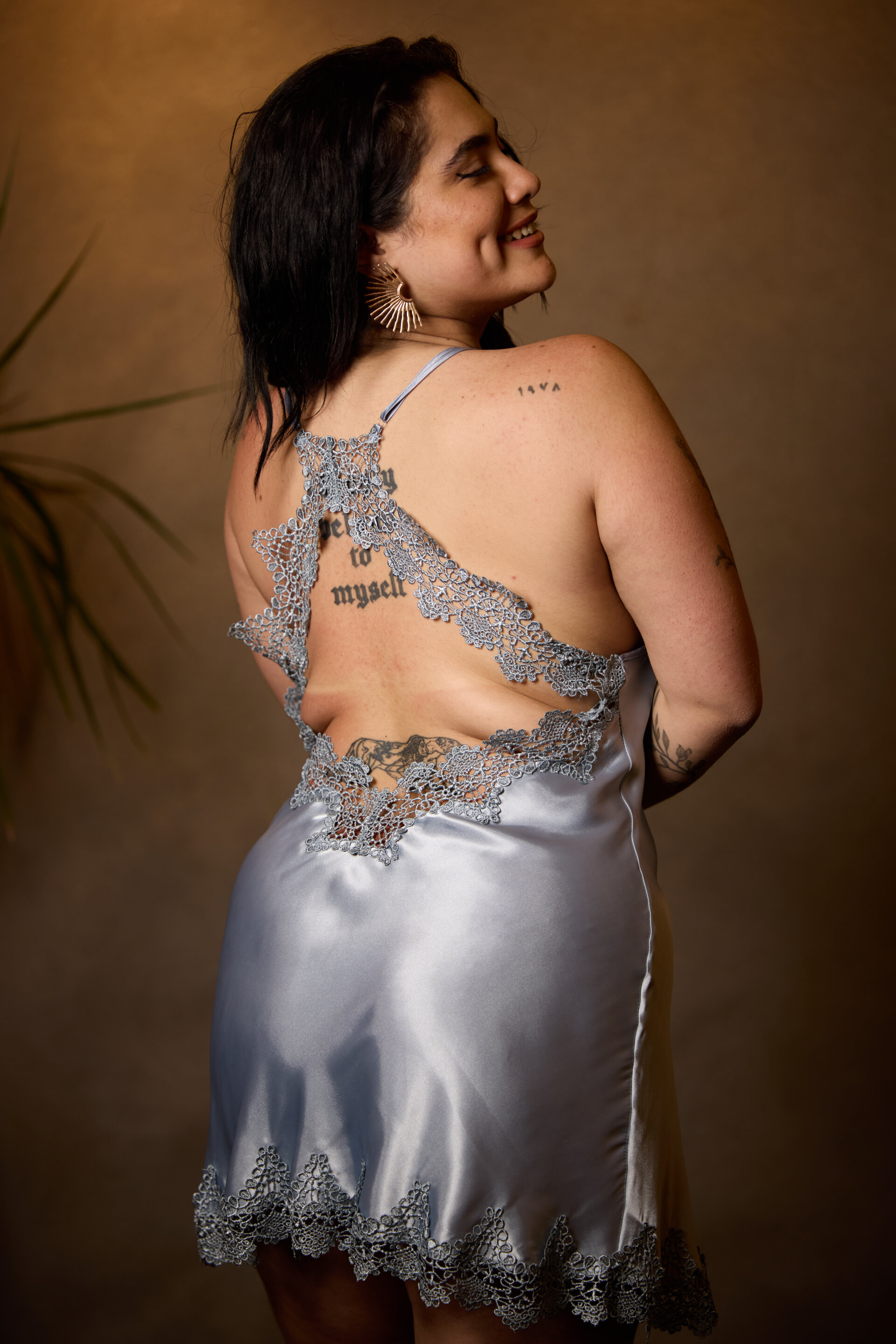 Sexy Blue Gray Silk Satin - Image 7