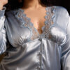 Sexy Blue Gray Silk Satin - Image 14
